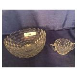 Serving bowl and sugar dish.