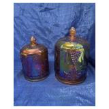 Carnival glass canisters