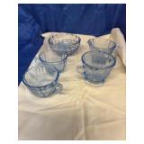 Blue glassware