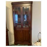 Corner china cabinet