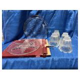 Gorham crystal cake plate