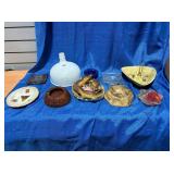 Sunbeam Mixmaster Milk Glass Juicer, Ashtrays and