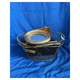 Metal basket with frames