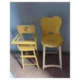 Vintage high chair & stool