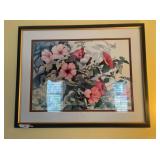 Framed floral print