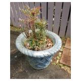 Concrete flower pot
