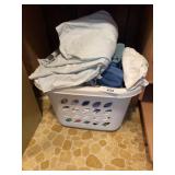 Laundry basket & rags