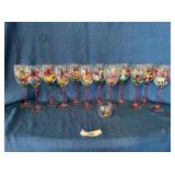 12 days of Christmas wine glasses