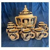 German Castles punch bowl/tureen set