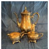 Silverplated tea service