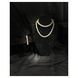 Pearl Necklace and Bracelet