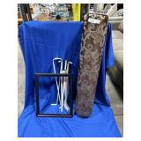 bolster pillow, curtain rods