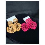 new banana leaf earrings