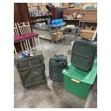 Green Tote and Luggage
