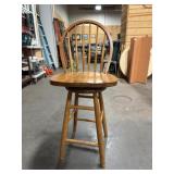 Wooden Swivel Bar Stool