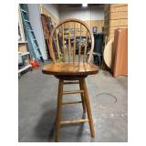 Wooden Swivel Bar Stool