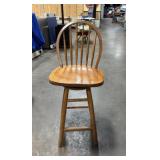Wooden Swivel Bar stool