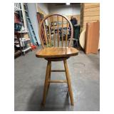 Wooden Swivel Bar Stool