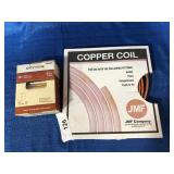 Copper coil and brass hinges