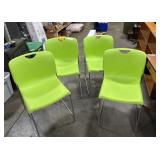 Green and Metal Chairs