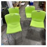 Green and Metal Chairs
