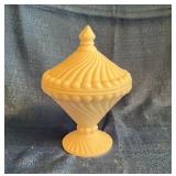 Milk glass candy dish