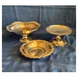 Silverplated serving items