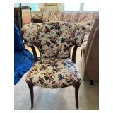 Floral side chair