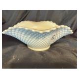 Hobnail milk glass bowl