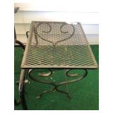 Metal side table