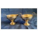 Sterling cream and sugar dishes