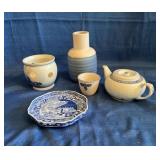 Blue and white dishes