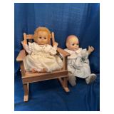 Childï¿½s rocker and dolls