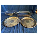 Silverplated serving items