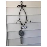 Metal plate holder and wind chimes