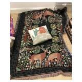 Blanket throw and pillow