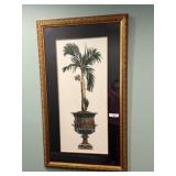 Framed palm tree print