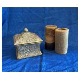 Treasure box and candles