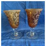 Amber stemware