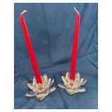 Lotus crystal candle holders