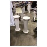 WHITE FLUTED ROMAN COLUMN STYLE PEDESTAL