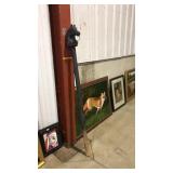 6 FT CAST IRON HORSE HEAD HITCHING POST W/ RING