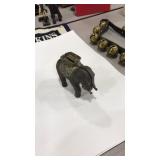 ANTIQUE BRASS ELEPHANT PIGGIE BANK