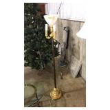 ORNATE METAL & MARBLE FLOOR LAMP