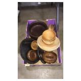 FLAT OF ASST. WOOD BOWLS