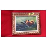 FRANKIE PARDOE OIL ON BOARD FOX GROOMING