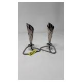 PAIR OF VNTG. 5' HANS JENSEN DENMARK CANDLESTICKS