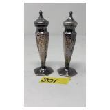PAIR OF WB MANUFACTURE CO SILVERPLATE SALT&PEPPER