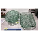 VINTAGE LIBBEY ORCHARD FRUIT BAKE SET