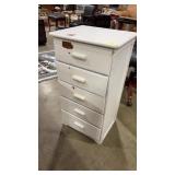 WHITE 5 DRAWER SMALL LINGERIE CHEST